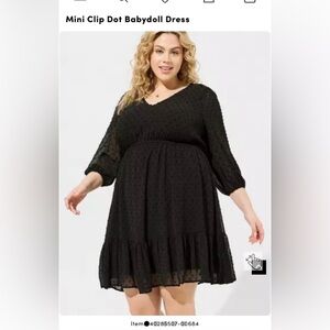 Torrid Black Long Sleeve Dress NWT size 4x 26